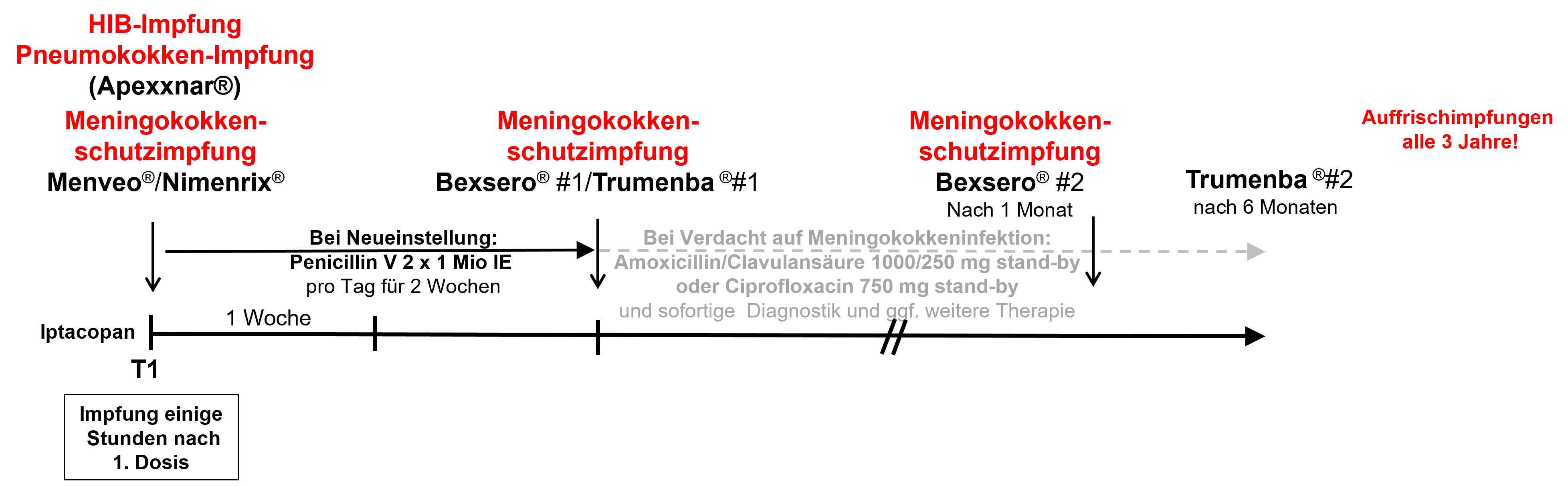 Therapieschema zur Neueinstellung auf Iptacopan